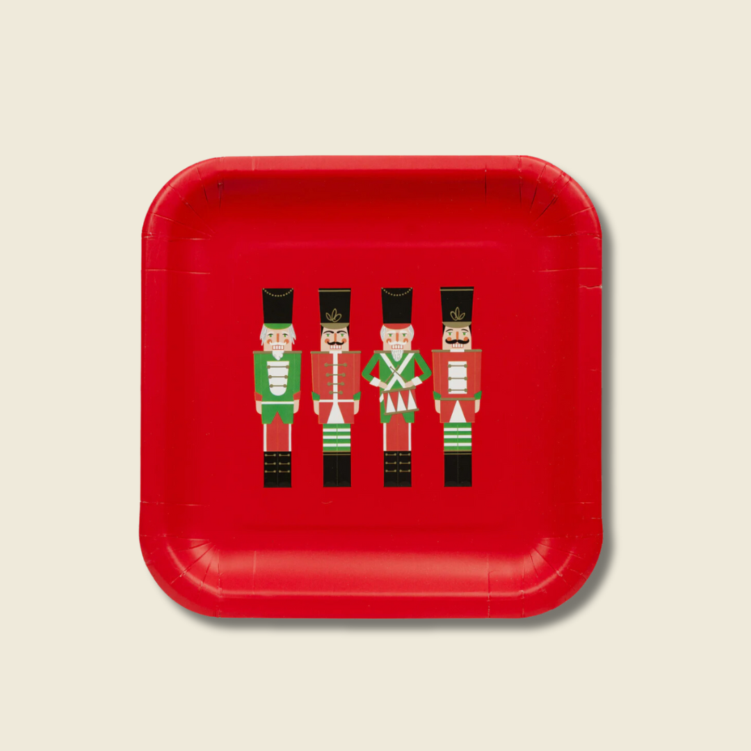 Talking Tables Red Nutcracker Paper Plate