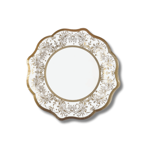 Talking Tables Gold and White Porcelain paper plates