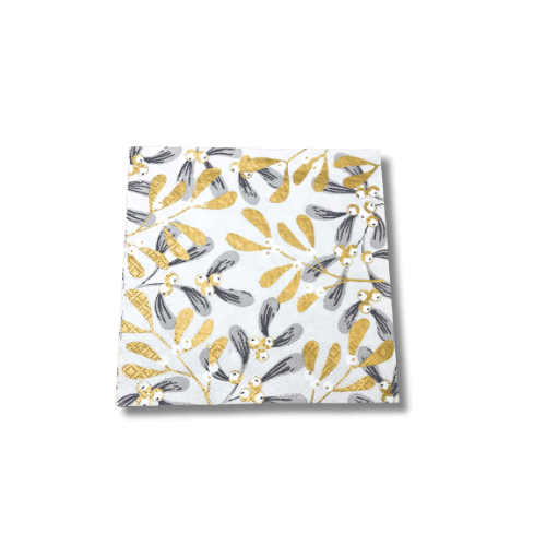 Gold Holly paper napkins