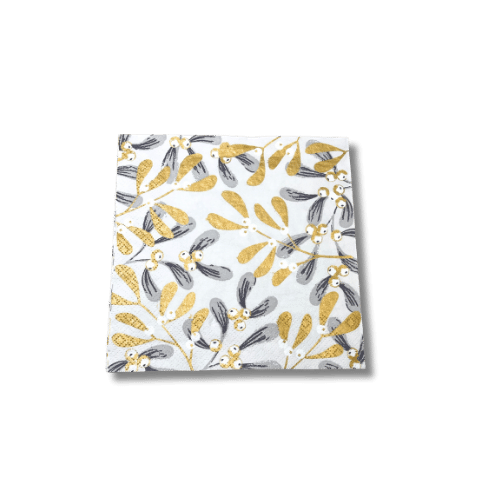 Talking Tables Gold Holly paper napkins