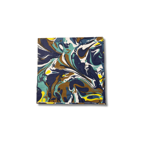 Talking Tables Gold and Blue Marble paper napkins